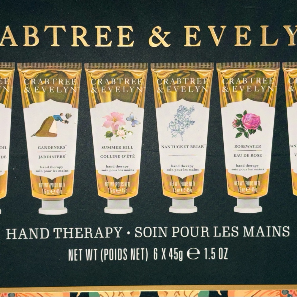 Crabtree & Evelyn Hand Therapy Set - Gold and Green - Picture 3 of 3